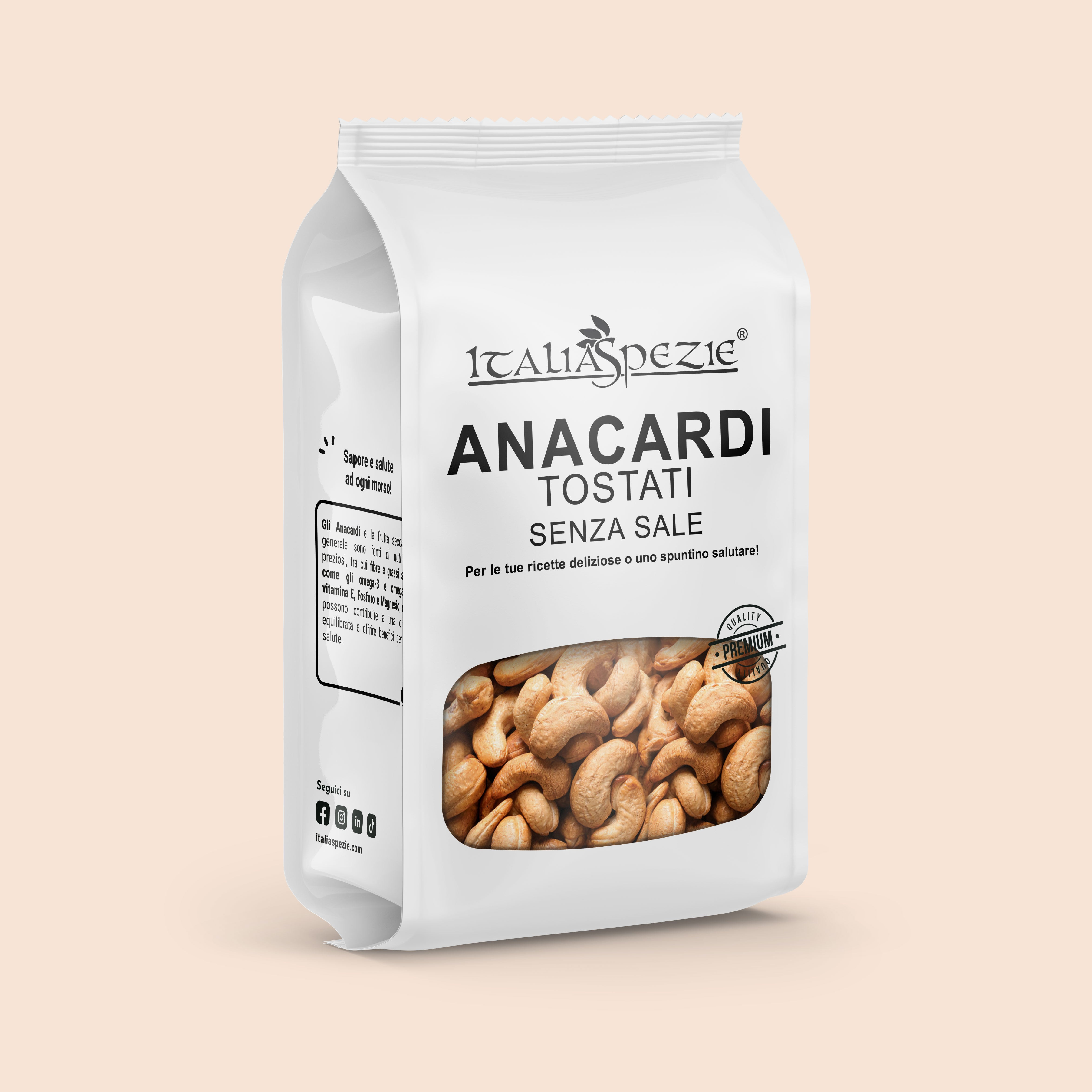 Anacardi tostati non salati — ANACARDI TOSTATI - BUSTA KG.1