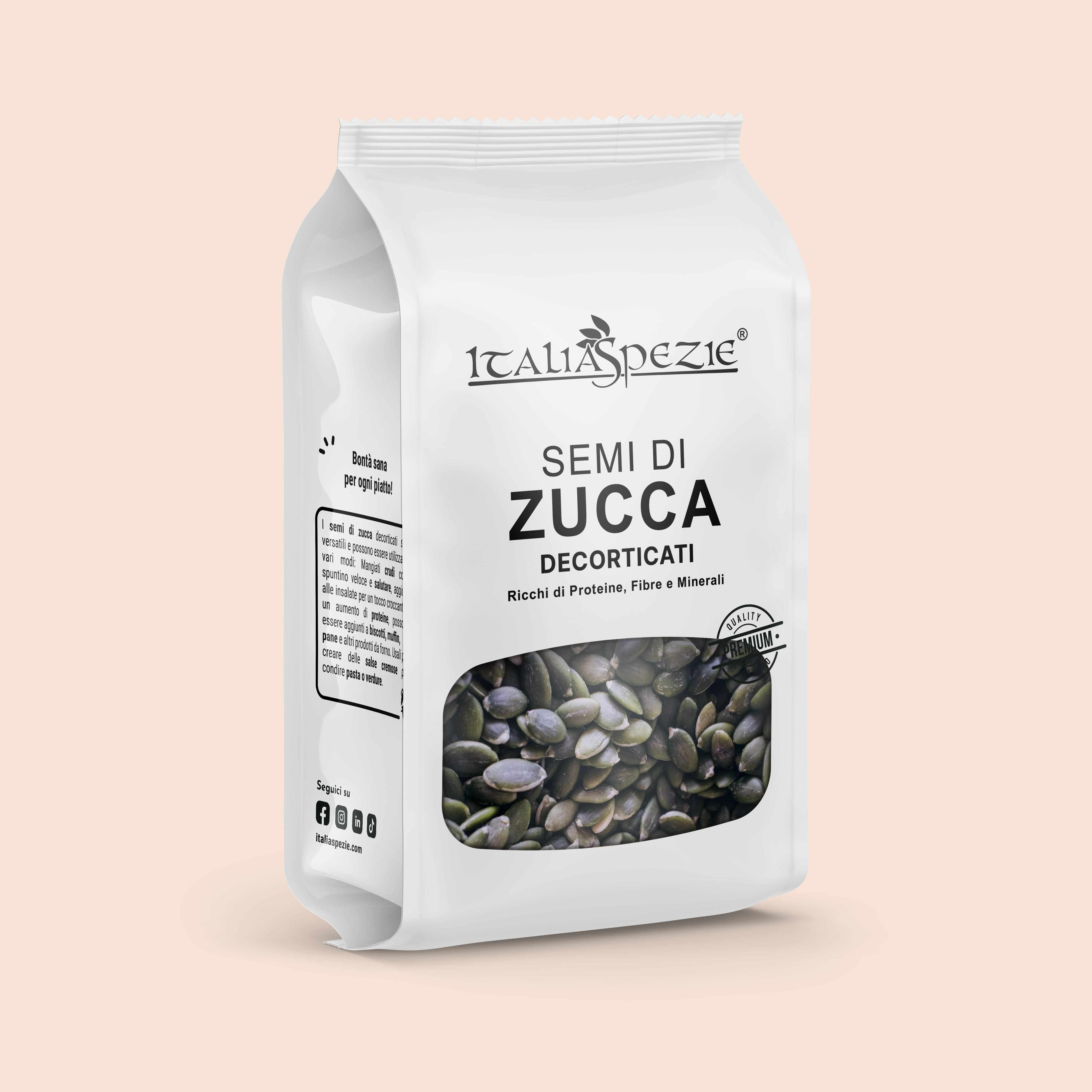 Semi di Zucca Sgusciati — SEMI DI ZUCCA DECORTICATI - BUSTA KG.1